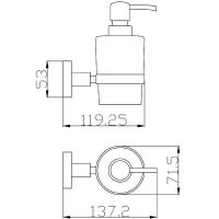 Дозатор для жидкого мыла Rav Slezak Colorado Золотистый крацованный арт-COA0303ZK — фото 2, Дозаторы