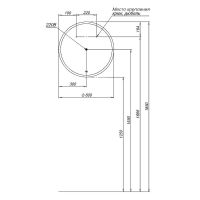 Зеркало Aquanet Арт 60 с подсветкой с сенсорным выключателем и диммером арт-336635 — фото 13, Зеркала в ванную комнату