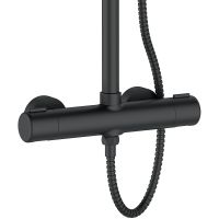 Товар: Душевая система WellWant by Agger Nero с термостатом Черная арт-WWDS0W4428125B - фото 2 Душевая система WellWant by Agger Nero с термостатом Черная арт-WWDS0W4428125B — фото 2, Душевые стойки