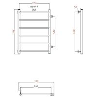 Водяной полотенцесушитель Тругор Аспект ПМ 1 50x80 Хром арт-Аспект1/ПМ508040 — фото 2, Водяные полотенцесушители