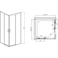 Товар: Душевой уголок Vincea Soft 90x90 профиль Черный стекло прозрачное арт-VSS-3SO900CLB - фото 7 Душевой уголок Vincea Soft 90x90 профиль Черный стекло прозрачное арт-VSS-3SO900CLB — фото 7, Квадратные душевые уголки