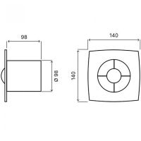 Вытяжной вентилятор Bettoserb Черный матовый арт-110150BM — фото 4, Вытяжные вентиляторы