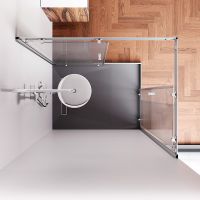 Душевой уголок AM.PM Sunny 120х90 профиль Хром матовый стекло прозрачное арт-W87G-403-12090-MT — фото 5, Прямоугольные душевые уголки