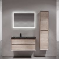 Тумба под раковину Sancos Marmi 2.0 100 L подвесная Дуб галифакс натуральный арт-MR2.0100LEG — фото 10, Тумбы под раковину