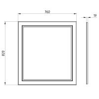 Зеркало ASB-Woodline Каталина 80 Grey с подсветкой Серое арт-12080 — фото 6, Зеркала в ванную комнату