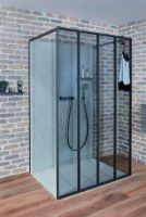 Душевая стенка Jacob Delafon Nouvelle Vague 30 профиль Черный стекло прозрачное арт-E94WI30-B1 — фото 4, Боковые стенки