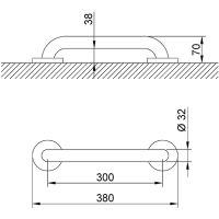 Поручень Nofer Сатин арт-15054.30.S — фото 2, Поручни для ванной