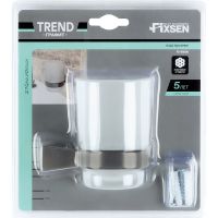 Стакан для зубных щеток Fixsen Trend Graphite Черный графит арт-FX-98006 — фото 2, Стаканы для зубных щеток