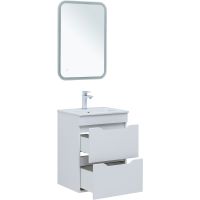 Тумба под раковину Aquanet Практика 50 подвесная Белая матовая арт-330455 — фото 5, Тумбы под раковину