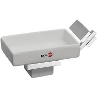 Мыльница Schein Watteau Белая Хром арт-122CS-L — фото 1, Мыльницы