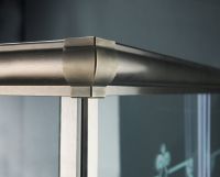 Душевой уголок Cezares Giubileo A-2 100х100 стекло прозрачное с матовым принтом профиль Хром арт-GIUBILEO-A-2-100-SCORREVOLE-CP-Cr — фото 2, Квадратные душевые уголки