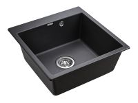 Кухонная мойка Paulmark Kante 50 Черная арт-PM105152-BL — фото 2, Кухонные мойки
