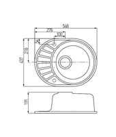 Кухонная мойка Aquaton Чезана 57 Серый шелк арт-1A711232CS250 — фото 3, Кухонные мойки
