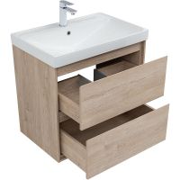 Тумба под раковину Aquanet Милан 70 подвесная Дуб светлый арт-336383 — фото 5, Тумбы под раковину