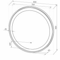 Зеркало Континент Planet D 600 с подсветкой с бесконтактным выключателем арт-ЗЛП623 — фото 11, Зеркала в ванную комнату