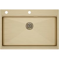 Кухонная мойка Paulmark Kroner-Pro 75 Брашированное золото арт-PM707551-BG — фото 1, Кухонные мойки