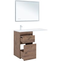 Тумба с раковиной Aquanet Токио 110 L Дуб веллингтон арт-335585 — фото 9, Тумбы с раковиной