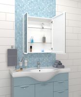 Зеркальный шкаф Континент Reflex LED 70 с подсветкой Белый арт-МВК026 — фото 13, Зеркальные шкафы в ванную