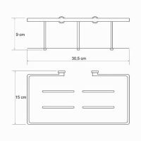 Полка корзина WasserKRAFT Хром арт-K-511 — фото 4, Полки для ванной и душа