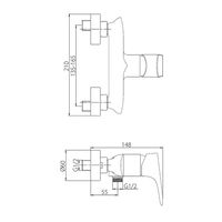 Смеситель для душа Damixa Palace Grand Хром арт-462000000 — фото 8, Смеситель для душа