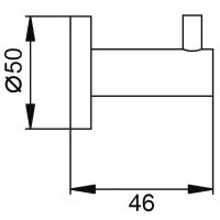 Крючок D-Lin Черный матовый арт-D281111 — фото 2, Крючки для полотенец