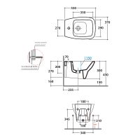 Биде Globo Daily подвесное Белое арт-DAS09.BI*1 — фото 3, Биде подвесные