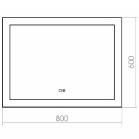 Товар: Зеркало Silver Mirrors Norma 80 с подсветкой с сенсорным выключателем и подогревом арт-ФР-00001040 - фото 3 Зеркало Silver Mirrors Norma 80 с подсветкой с сенсорным выключателем и подогревом арт-ФР-00001040 — фото 3, Зеркала в ванную комнату