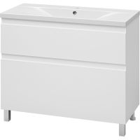 Тумба с раковиной Misty Лаки 100 Белая глянцевая арт-УТ000024250 — фото 1, Тумбы с раковиной