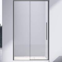 Душевая дверь Vincea Slim-N 120 профиль Вороненая сталь стекло прозрачное арт-VDS-4SN120CLGM — фото 1, Раздвижные душевые двери