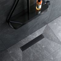 Душевой лоток AM.PM MasterFlow 40 с Черной матовой решеткой Cut Gradient арт-W01SC-P11-040-01BM — фото 8, Душевые лотки