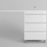 Тумба под раковину Style Line Даллас Леон 120 Люкс Plus Белая арт-СС-00002439 — фото 1, Тумбы под раковину