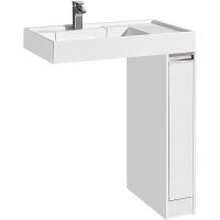 Тумба под раковину Aquaton Лондри 20 R Белый глянец арт-1A236101LH010 — фото 1, Тумбы под раковину