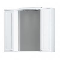 Зеркало со шкафом Damixa RedBlu Palace One 85 с подсветкой Белый арт-M41MPX0851WG — фото 4, Зеркальные шкафы в ванную