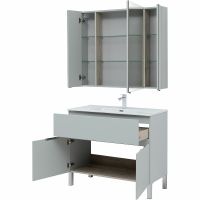 Товар: Комплект мебели для ванной Aquanet Алвита New 100 Серый матовый арт-273990 - фото 6 Комплект мебели для ванной Aquanet Алвита New 100 Серый матовый арт-273990 — фото 6, Комплекты мебели для ванной