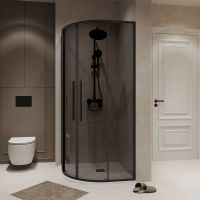 Товар: Душевой уголок Niagara Nova 100х100 профиль Черный матовый стекло тонированное арт-NG-2827-34BLACK - фото 3 Душевой уголок Niagara Nova 100х100 профиль Черный матовый стекло тонированное арт-NG-2827-34BLACK — фото 3, Душевые уголки четверть круга