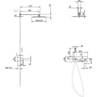 Душевая система Abber Daheim Черная матовая арт-AF8218B — фото 3, Встраиваемые душевые комплекты