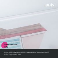 Штора для ванны Iddis Base 180х200 Белая арт-BO01P18i11 — фото 6, Шторы для ванной