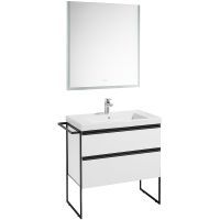 Тумба под раковину Roca Domi 80 подвесная Белый глянец арт-A857459806 — фото 10, Тумбы под раковину