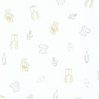 Обои детские AS Creation Little Stars Винил на флизелине (0,53*10,05) Белый/Бежевый/Серебряный, Животные/Предметы арт-35845-2 — фото 1, Обои для стен