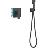 Гигиенический душ со смесителем Aquatek Либра Черный матовый арт-AQ1619MB — фото 1, Гигиенические души