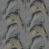 Обои Andrea Grifoni Palazzo Peterhof Флизелин (1,06*10,05) Черный/Серый, Листья арт-7002-6 — фото 1, Обои для стен