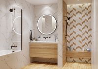 Керамическая плитка GlobalTile Marmaris GT Белый геометрия настенная 25х50 см арт-GT128VG — фото 2, Керамическая плитка