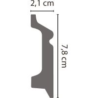 Плинтус Decomaster 2400x78x21 мм арт-D122-87 — фото 2, Плинтуса напольные