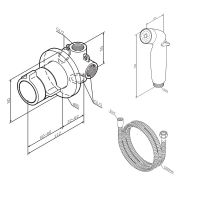 Гигиенический душ со смесителем AM.PM X-Joy с термостатом Хром арт-F0H85A400 — фото 5, Гигиенические души