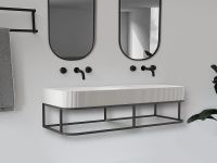 Консоль с раковиной Abber Stein 120 Черная арт-AS2646 — фото 2, Консоли для раковины