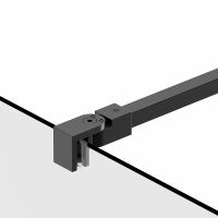 Душевая перегородка Berges Sky Black 140х200 профиль Черный матовый стекло прозрачное арт-064016 — фото 4, Душевые перегородки