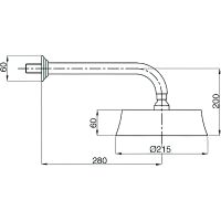 Верхний душ Cezares Olimp Хром арт-CZR-TDD2-01 — фото 2, Верхние души