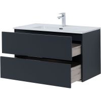 Тумба под раковину Aquanet Алвита New 90 подвесная Антрацит арт-303919 — фото 8, Тумбы под раковину