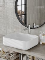 Раковина-чаша Orange 50 Белая глянцевая арт-B05-500W — фото 6, Раковины накладные