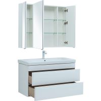 Комплект мебели для ванной Aquanet София 105 подвесной Белый глянец арт-274193 — фото 4, Комплекты мебели для ванной